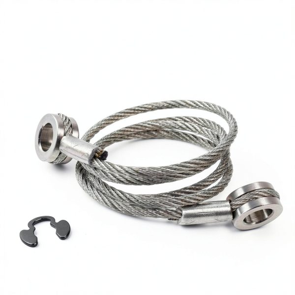 Hood Release Cable JHACM Chrome for Peterbilt-4