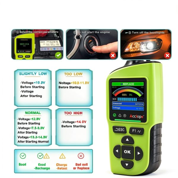 Battery Tester Acclope Bt90 Pro 4Metric Tool-4