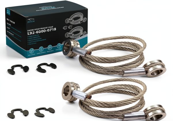 Hood Release Cable JHACM Chrome for Peterbilt-0