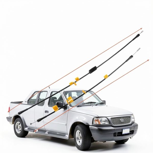 Ford Door Latch Release Cable X AUTOHAUX Stainless Steel-6