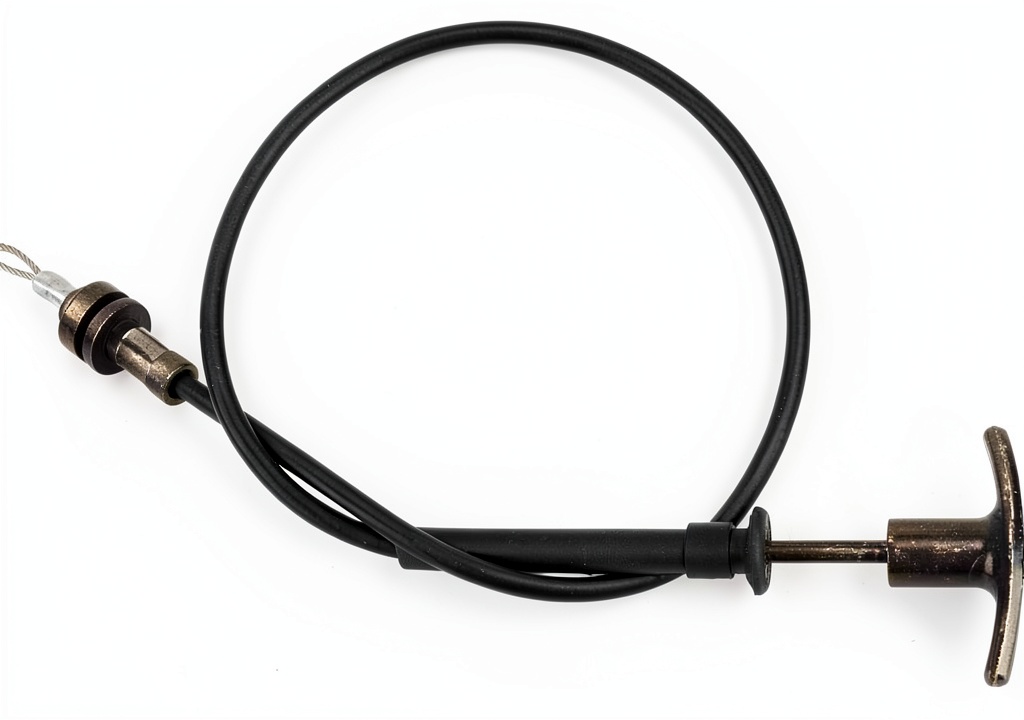 Installing black hood release cable on a Pontiac Firebird hood
