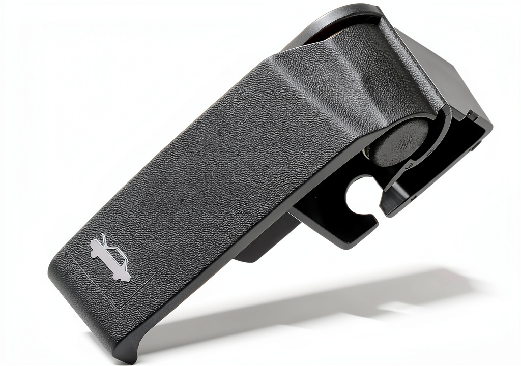 Installing RGOAANC Hood Release Handle ABS Plastic Chrome Finish on a wooden workbench