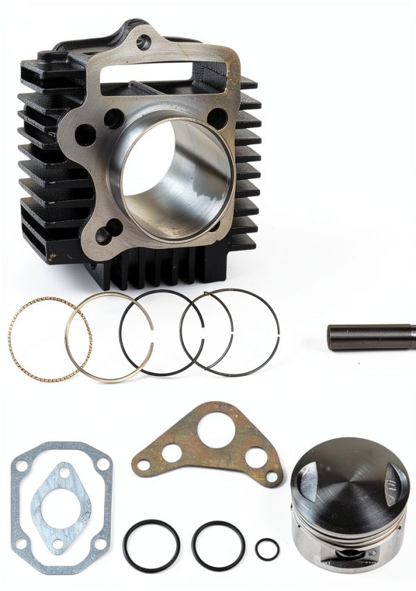 RedCap 54mm Cylinder Kit for 125cc Engines Chrome Finish Rebuild Set-0