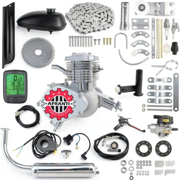 2 Stroke Bicycle Engine Motor Kit Afranti Silver Aluminum-0